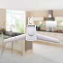 Portable White Electric Clothing Dryer Smart Clothes Hanger Dryer, Detachable Foldable Design Great for Travelling EU Plug