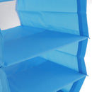 Dustpoof 6 Shelves Oxford Cloth Hanging Closet Organizer Clothes Makeup Cosmetic Storage Holder Collapsible Divider Blue