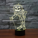5V 3D Pumpkin Man LED Night Light 7 Colors Touch Switch Table Dest Lamp 0.5W