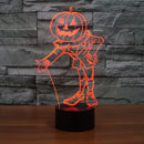 5V 3D Pumpkin Man LED Night Light 7 Colors Touch Switch Table Dest Lamp 0.5W
