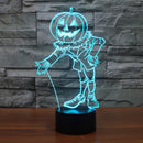 5V 3D Pumpkin Man LED Night Light 7 Colors Touch Switch Table Dest Lamp 0.5W