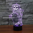 5V 3D Pumpkin Man LED Night Light 7 Colors Touch Switch Table Dest Lamp 0.5W