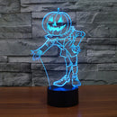5V 3D Pumpkin Man LED Night Light 7 Colors Touch Switch Table Dest Lamp 0.5W