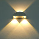 3W Semicircle Aluminum LED Up Down Illuminating Wall Sconce Lamp Warm White