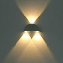3W Semicircle Aluminum LED Up Down Illuminating Wall Sconce Lamp Warm White