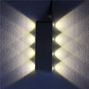 8W Modern Warm White Rectangle Aluminum LED Wall Sconce Lamp Projection Light for Porch Bar Cafe Theatre Decorative Lighting, Up Down Lighting