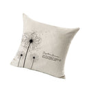 Home Bedroom Living Room Office Restaurant Decor Invisible Zippered Pillow Cushion Cover with Letters