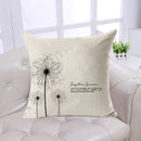 Home Bedroom Living Room Office Restaurant Decor Invisible Zippered Pillow Cushion Cover with Letters