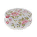 Fresh Floral Pattern Tea Sugar Biscuit Coffee Candy Storage Box Case Sealed Can White