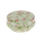 Fresh Floral Pattern Tea Sugar Biscuit Coffee Candy Storage Box Case Sealed Can Green