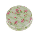 Fresh Floral Pattern Tea Sugar Biscuit Coffee Candy Storage Box Case Sealed Can Green