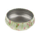 Fresh Floral Pattern Tea Sugar Biscuit Coffee Candy Storage Box Case Sealed Can Green