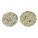 Fresh Floral Pattern Tea Sugar Biscuit Coffee Candy Storage Box Case Sealed Can Green