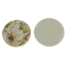 Fresh Floral Pattern Tea Sugar Biscuit Coffee Candy Storage Box Case Sealed Can Light Yellow
