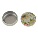 Fresh Floral Pattern Tea Sugar Biscuit Coffee Candy Storage Box Case Sealed Can Light Yellow