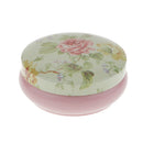 Fresh Floral Pattern Tea Sugar Biscuit Coffee Candy Storage Box Case Sealed Can Green And Pink