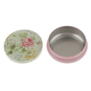 Fresh Floral Pattern Tea Sugar Biscuit Coffee Candy Storage Box Case Sealed Can Green And Pink
