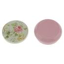 Fresh Floral Pattern Tea Sugar Biscuit Coffee Candy Storage Box Case Sealed Can Green And Pink