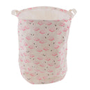 Creative Flamingo Design Foldable Cotton Linen Laundry Storage Basket Bin Multipurpose Home Organiser
