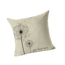 Home Bedroom Sofa Decor Throw Square Cushion Pillow Case Dandelion Leaves Design Pillow Cover Cushion Cover Linen Pillowcase