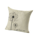 Home Bedroom Sofa Decor Throw Square Cushion Pillow Case Dandelion Leaves Design Pillow Cover Cushion Cover Linen Pillowcase