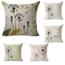 Home Bedroom Sofa Decor Throw Square Cushion Pillow Case Dandelion Leaves Design Pillow Cover Cushion Cover Linen Pillowcase