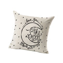 Bedroom Sofa Decor Throw Square Cushion Pillow Case Pillow Cover Cushion Cover Car Pillowcase "I love you to the moon and Back" Label