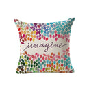 Home Bedroom Sofa Decor Throw Square Cushion Pillow Case Multicolor Printed Pillow Cover Cushion Cover Linen Car Pillowcase