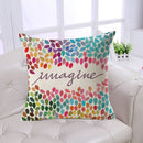 Home Bedroom Sofa Decor Throw Square Cushion Pillow Case Multicolor Printed Pillow Cover Cushion Cover Linen Car Pillowcase