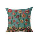 Home Bedroom Sofa Decor Throw Square Cushion Pillow Case Colorful Flower Pattern Charms Car Pillow Cushion Cover Linen Pillowcase