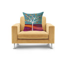 Home Bedroom Sofa Decor Throw Square Cushion Pillow Case White Tree with Flowers Design Car Pillow Cushion Cover Linen Pillowcase