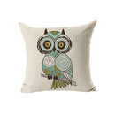 Home Bedroom Sofa Decor Throw Square Cushion Pillow Case Creative Owl Design Pillow Cover Car Cushion Cover Linen Pillowcase