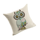 Home Bedroom Sofa Decor Throw Square Cushion Pillow Case Creative Owl Design Pillow Cover Car Cushion Cover Linen Pillowcase