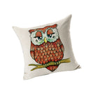 Fashionable Cute Owl Bird Design Cushion Pillow Case Home Office Cushion Pillow Cover Home Sofa Bedroom Pillow Decor Ornaments