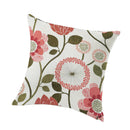 Home Bedroom Sofa Decor Throw Square Cushion Pillow Case Pink and Red Flowers Design Pillow Cover Car Cushion Cover Linen Pillowcase
