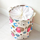 Owl Design Cotton Linen Draw String Storage Bag Toy Shoes Laundry Organizer Home Collections