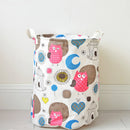 Owl Design Cotton Linen Draw String Storage Bag Toy Shoes Laundry Organizer Home Collections