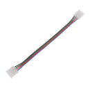 Pack 10 Pieces Solderless 5050/5630 LED RGB Strip Tape Connector Jumperfor 10mm Light Strip 4 Pin