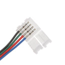 Pack 10 Pieces Solderless 5050/5630 LED RGB Strip Tape Connector Jumperfor 10mm Light Strip 4 Pin