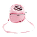 Rat Hamster Chinchilla Rabbit Ferret Carrier Hedgehog Outgoing Packet Bag Hanging Bed with Strap Pink Size L