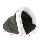 Pet Cat Dog Rest Sleep Bed Soft Warm Sleeping Bag Cave House Mat Pad Removable Cushion Bag Pet Supplies Army Green L