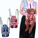 Pet Dog Adjustable Comfortable Outdoor Travel Carrier Puppy Pouch Cat Front Bag Back Pack With Legs Out Blue M