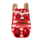 Pet Dog Adjustable Comfortable Outdoor Travel Carrier Puppy Pouch Cat Front Bag Back Pack With Legs Out Red S