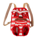 Pet Dog Adjustable Comfortable Outdoor Travel Carrier Puppy Pouch Cat Front Bag Back Pack With Legs Out Red S