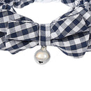 Pet Dog Cat Kitten Fashionable Bell Charms Collar Necklace Pet Lovers Gift Pet Supplies Blue Plaid Pattern Design
