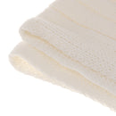 Creative Fuzzy Ball Design Soft Knitted Air Conditioning Baby Sleeping Cotton Double Faced Cotton Blanket White