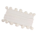 Creative Fuzzy Ball Design Soft Knitted Air Conditioning Baby Sleeping Cotton Double Faced Cotton Blanket White