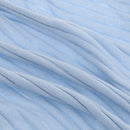 Creative Fuzzy Ball Design Soft Knitted Air Conditioning Baby Sleeping Cotton Double Faced Cotton Blanket Blue