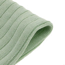 Creative Fuzzy Ball Design Soft Knitted Air Conditioning Baby Sleeping Cotton Double Faced Cotton Blanket Green