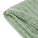 Creative Fuzzy Ball Design Soft Knitted Air Conditioning Baby Sleeping Cotton Double Faced Cotton Blanket Green